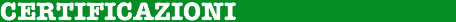 Certificazioni
