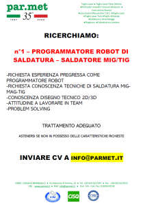 PROGRAMMATORE ROBOT DI SALDATURA